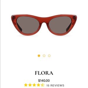 RAEN Flora Modern Cat Eye Sunglasses Red Frame